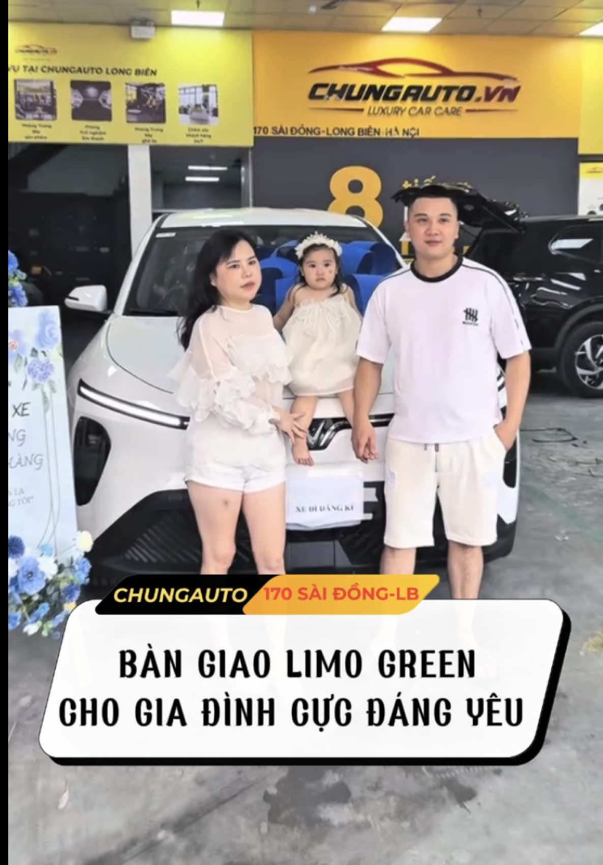 Lại tiếp tục bàn giao Limo Green cho anh khách cùng gia đình nhỏ cực đáng yêu tại Chungauto Long Biên 💚 #chungautolongbien #chungauto #limogreen #LearnOnTikTok #vinfast 