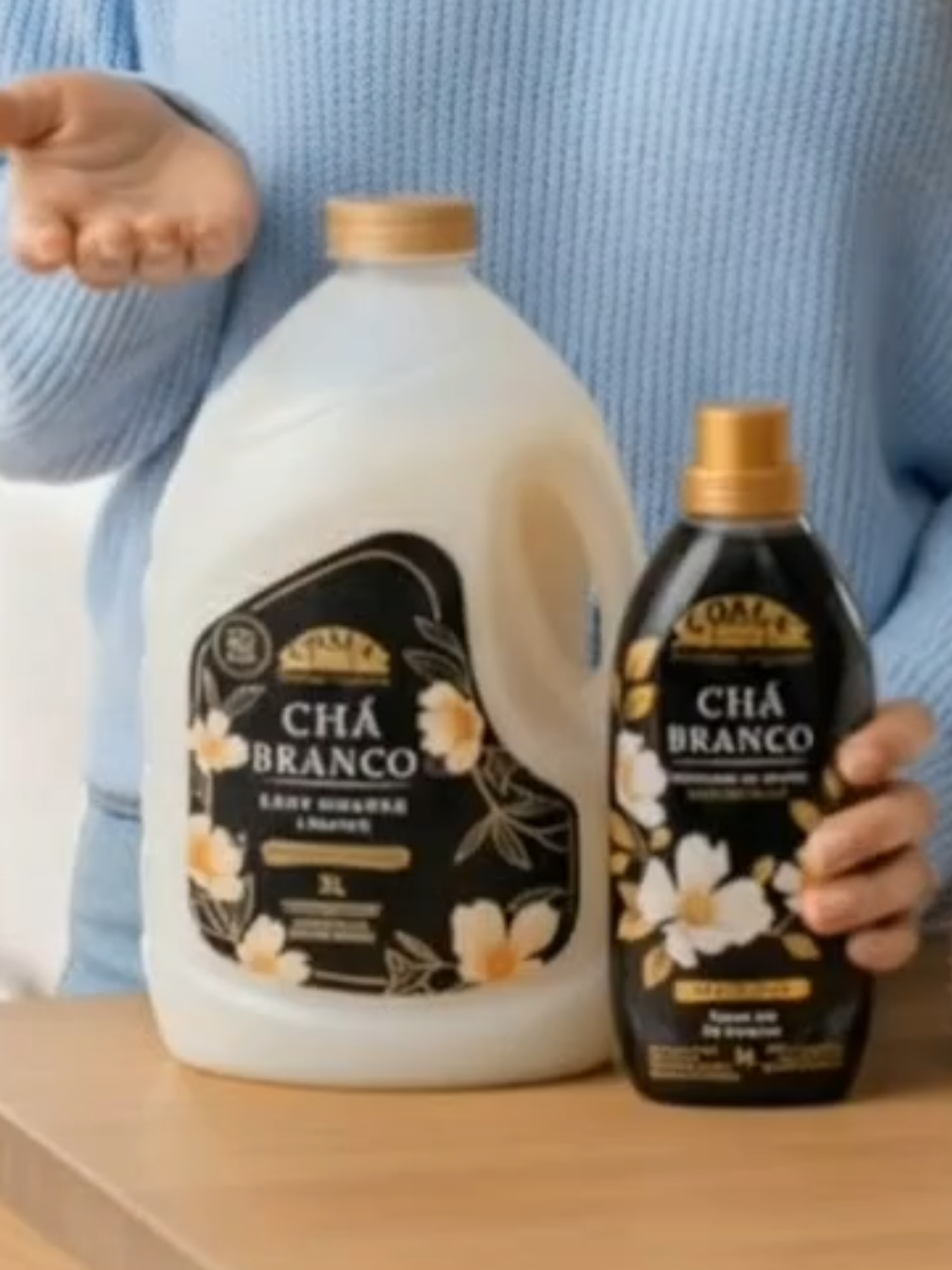 Kit Coala Laundry Chá Branco 1 Lava Roupa 3L +1 Amaciante  1L