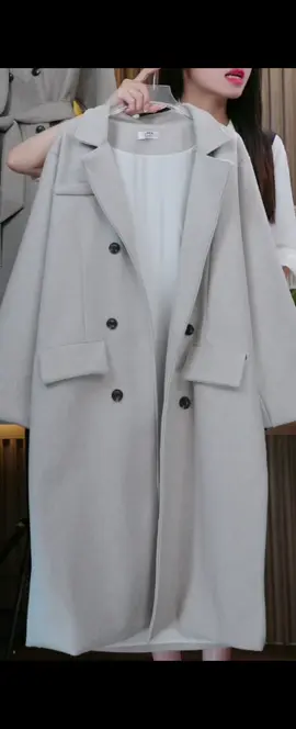 (Tặng Kèm Móc - Túi Chống Bụi )áo khoác dạ dáng dài cổ vest 6q cực xinh cho mùa đông này#thoitrang #xuhuong #aokhoacnu #aokhoacdadangdai 