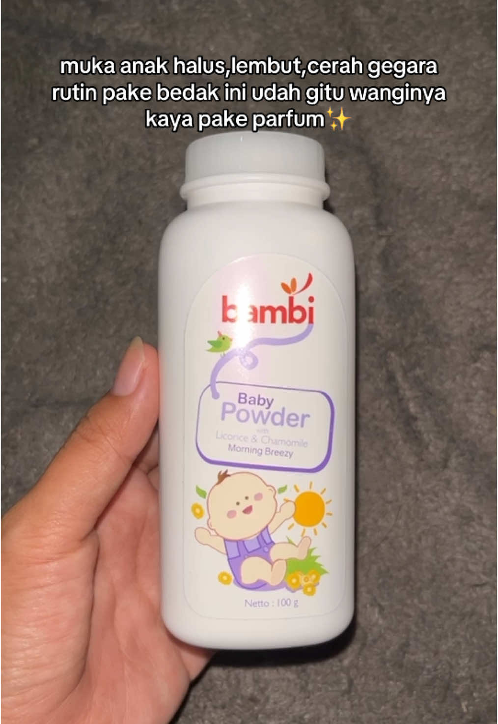 udah gitu teksturnya lembut banget #bambi #bambibabypowder #babypowder #fyp 