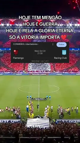 HOJE TEM MENGÃO, hoje é pela a glória eterna , só a vitória importa , sem chance pra erro , rumo ao tetra da Libertadores ❤️🖤  #flamengo #libertadores #flamengoxracing #foryoupage #fyppppppppppppppppppppppp 