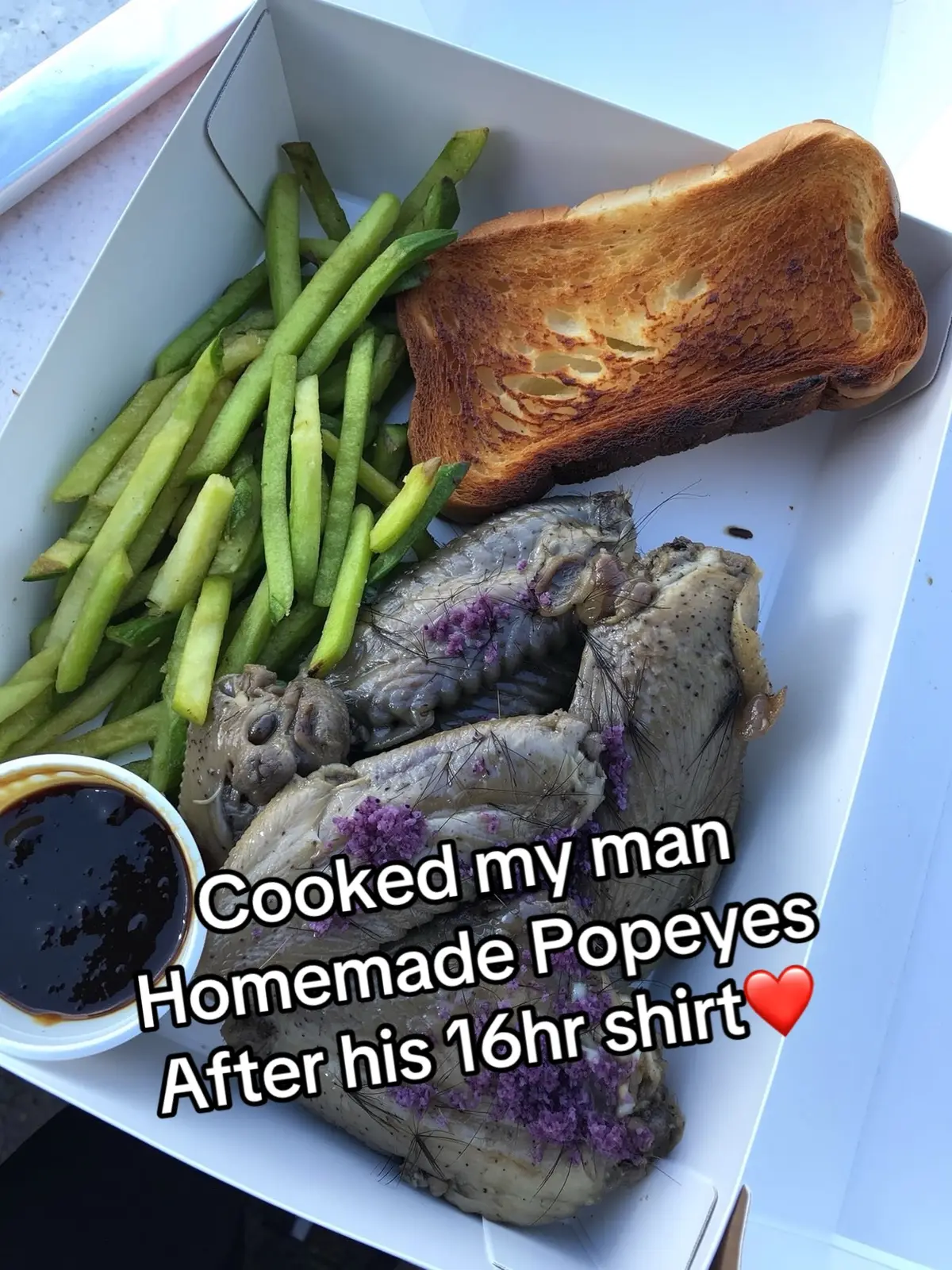 He works so hard for us☺️ #fypシ #homecooking 