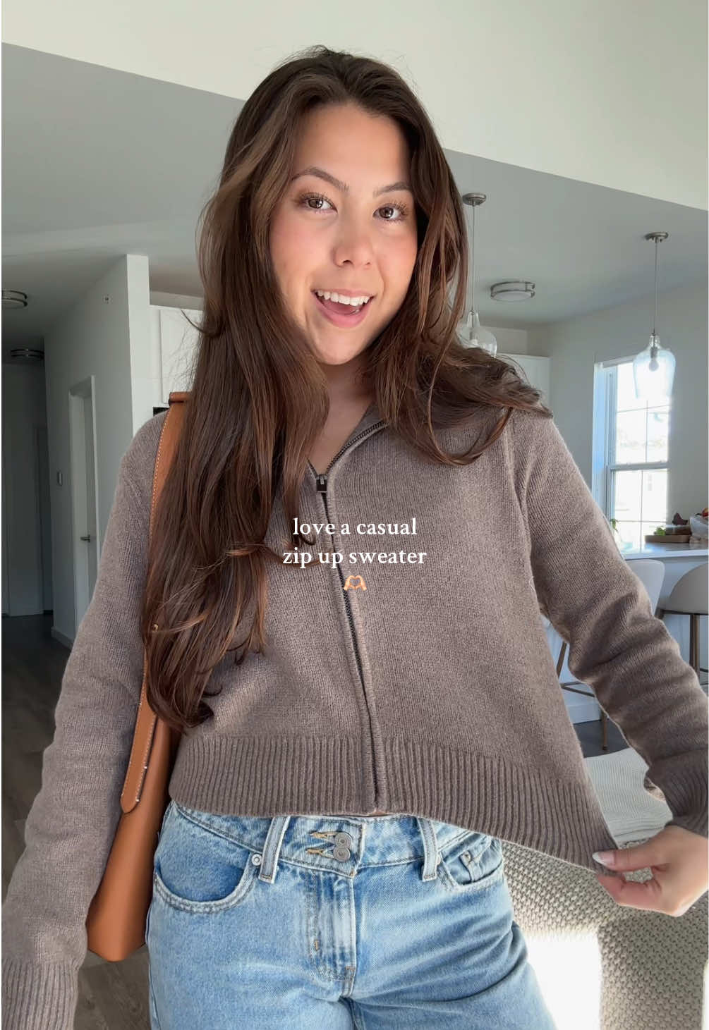the SOFTEST sweater 🤍 I’m 5’2 wearing a size medium petite #zipupsweater #zipsweater #sweaterhoodie #tiktokshopcreatorpicks #tiktokshopblackfriday @Gap 