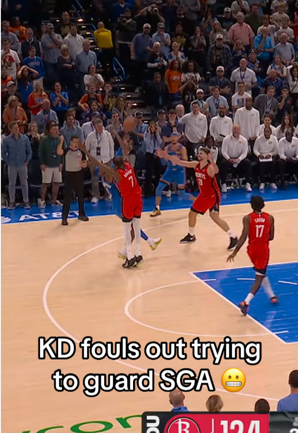 Tough loss for Houston #NBA #basketball #rockets #thunder #kevindurant 