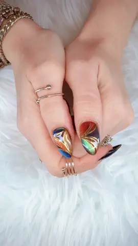 Nail art Falls in love with color #foryoupage #fall #foryou #fyp #nailart 