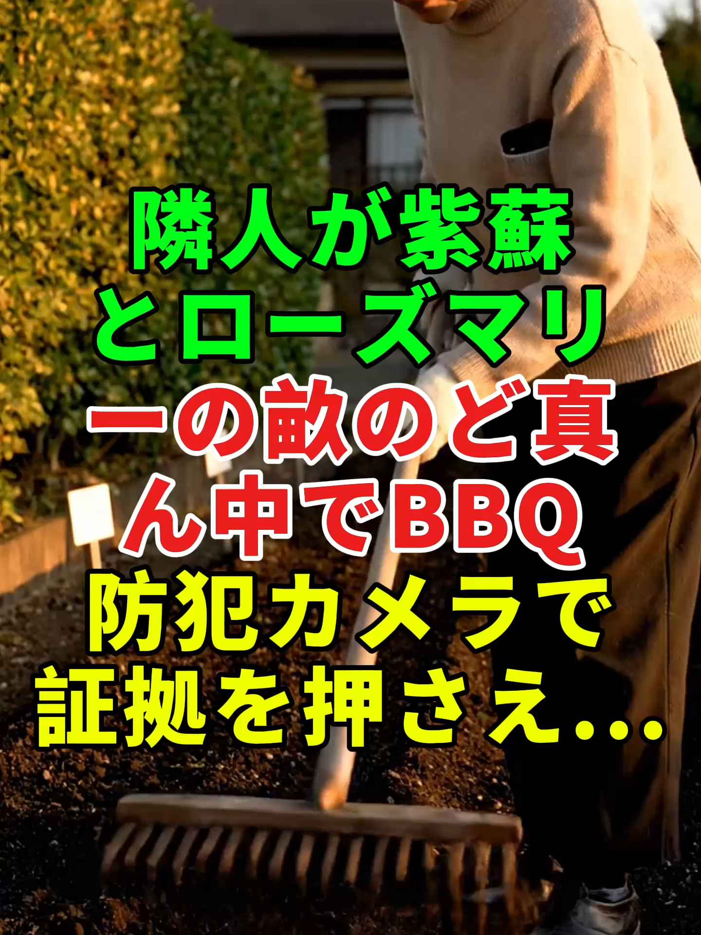 隣人が紫蘇とローズマリーの畝のど真ん中でBBQ—防犯カメラで証拠を押さえ、私は通話ボタンを押した #隣人トラブル #家庭菜園 #不法侵入#ドラマ#実話#人生#shorts