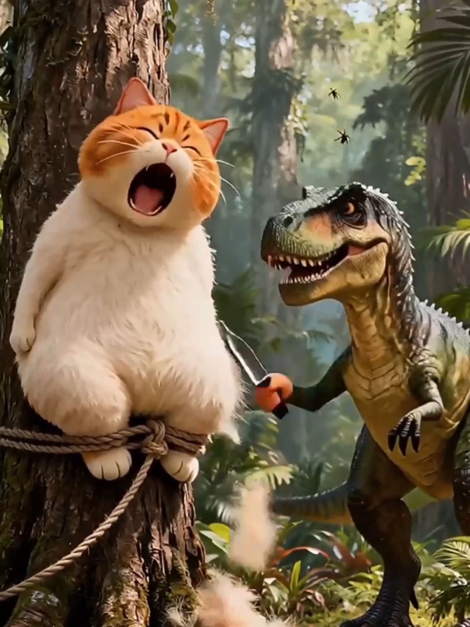 Mèo Cam trộm da khủng long về may áo và cái kết không ngờ 😱🦖 Mèo nghịch ngợm lấy da khủng long để may áo “thời trang”, ai ngờ bị khủng long bạo chúa phát hiện và cạo sạch lông! 🐯 Hổ nghe tin liền xuất hiện... và cái kết khiến ai cũng bật cười 🤣 👉 Xem đến cuối để biết Hổ xử lý ra sao nha! #meocam #phimhoathinh #hàiTikTok #meohaihuoc #khunglongbaochua  #hoathinhvui #trend2025 #mèo