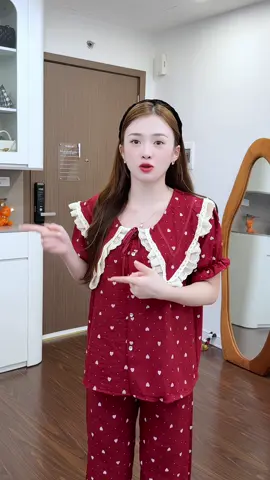 Sammy Bộ Mặc Nhà Cổ Sen Ren #nguyễn_thuý_hiền 