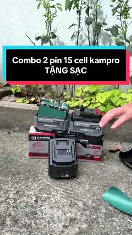 Combo 2 pin 15 cell kampro tặng 1 sạc chân pin phổ thông 4cm #pin15cellkampro #pinchanphothong #xuhuong #viral #kampro 