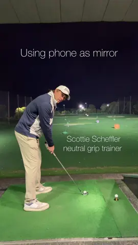 Working on flattening out my left wrist with the neutral grip trainer tonight. I’m using my phone as a mirror to double check my positions.  