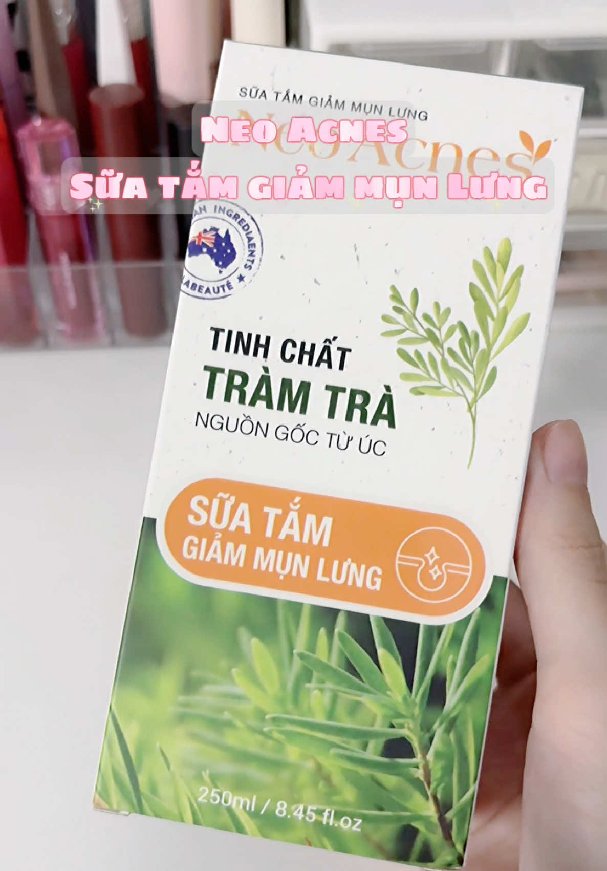 Mùi Tràm Trà dễ chịu – sạch da, mát mẻ mỗi lần tắm 🌿 #NeoAcnes #Neoskin #SuaTamTramTra #GiamMunLung #BodyCare 