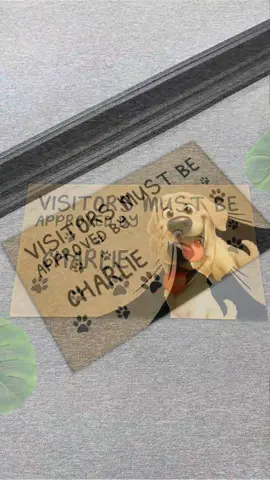 Welcome guests the right way 🐶🚪 personalized doormat that’s officially “approved by the dog” #DogApproved #CustomDoormat #PetLover #recuRVX8hRgELx