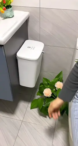 Thùng Rác Treo Tủ Bếp Dán Tường Nắp Đặy Ngăn Mùi#xuhuong #thinhhanh #giadungtienich 