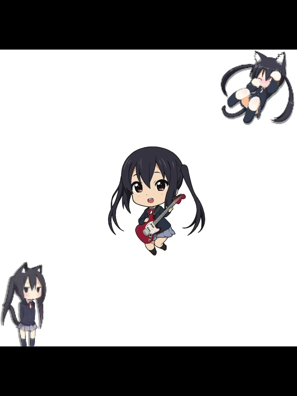 #AZUSANAKANO －Sorry for not posting Ok I will post twice today to make up for it ! Art is official from K-On, I think the chibis are too ? I dunno. | #anime #azusanakanoedit #konedit #fyp 