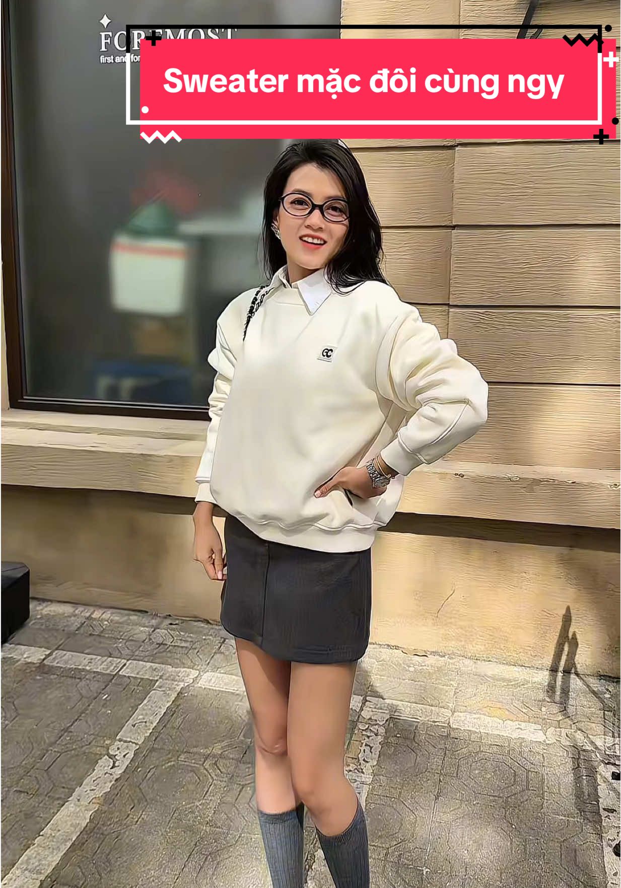 Chiếc áo sweater mặc đôi quá hợp lí luôn #sweater #aonisweater #aonibong #ecochic #thuyyeuthoitrang 