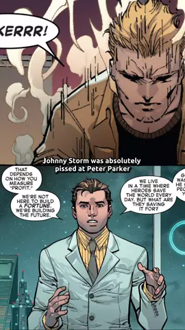 Johnny was pissed at Spider-Man #spiderman #marvel #marvelcomics #avengers #fantasticfour 