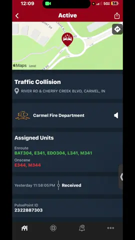 BAT304,E341,EDO304,L341,M341 out for a Traffic Collsion unknown injuries!! #carmel #fireengine #carmelfiredepartment #trafficcollision #tillertruck 