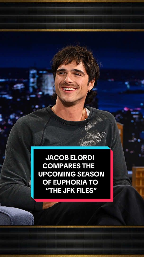 Jacob Elordi compares the upcoming season of Euphoria to “the JFK files” 😭 #FallonTonight #TonightShow #JacobElordi #Euphoria #JimmyFallon 