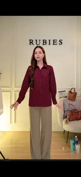 RUBIES Áo Sơ Mi Nữ Sora Shirt mặc đi làm công sở xinh lắm  #Rubies #xuhuong #OOTD #aosomi #aodilam 