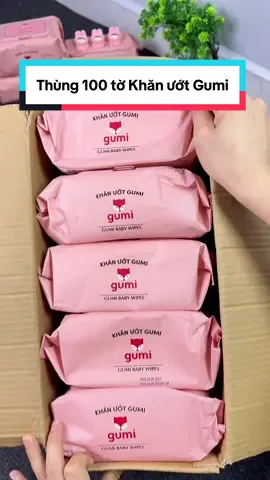 Thùng 100 tờ Khăn ướt Gumi #khanuotgumi  #Cindythuytichcuc  