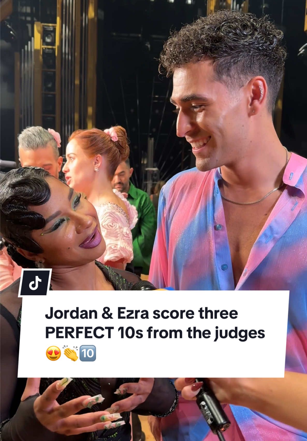Sweet Oz, @Baby Jo & @Ezra Sosa slayed the dance floor, scoring three perfect 10s!🎉🔟 #ezrasosa #jordanchiles #dancingwiththestars #dwts 