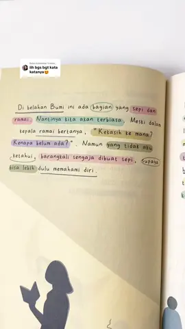 Membalas @V.kook_ asli. semua kata kata di buku ini bagus bagus kakk, dijamin gabakal nyese kalo baca bukunya