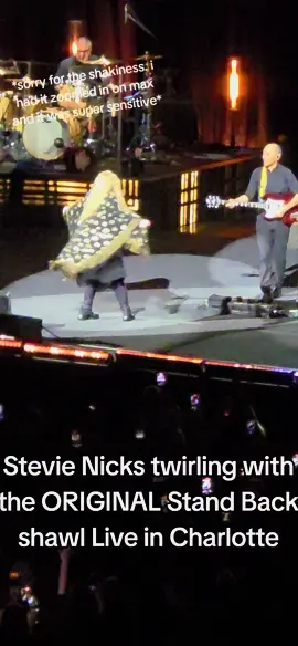 Stevie Nicks...she's still got it. She also performed with the OG Belladonna shawl. This concert was phenomenal, and perfect for a new moon in Libra. Love you Auntie. Thank you so much for the magic @Stevie Nicks #stevienicks #stevienickstour2025 #standback  #belladonna #shawl #twirl  #concert #charlottenc #whitewitch 