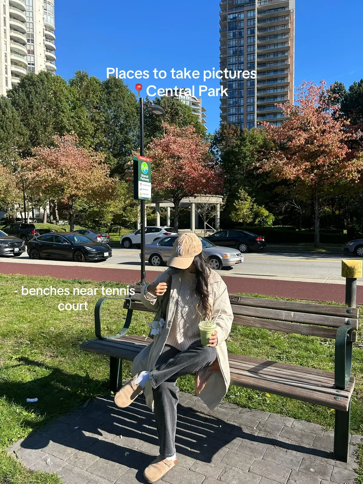 mostly all along Patterson around tennis courts 