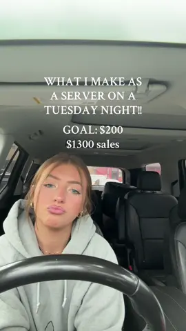 WHAT I MAKE AS A SERVER ON A TUESDAY NIGHT!!! #fyp #fypシ゚viral #foryoupage #restaurantlife #serertok 