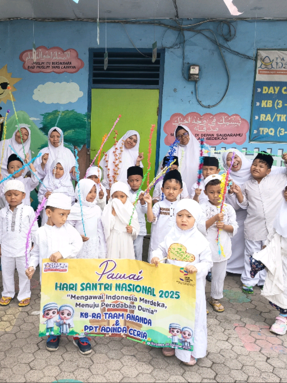 Pawai memperingati Hari Santri bersama adek-adek RA, KB dan PPT 