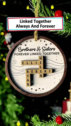 Ornament full of laughter, love, and memories 🎁 #wanderprints #personalized #gifts #Christmas #giftforsiblings