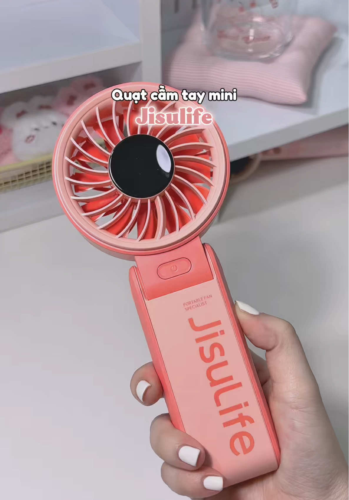Quạt cầm tay có thể gập lại 🛍️#quatcamtay #jisulife #quatminicamtay #fpy 