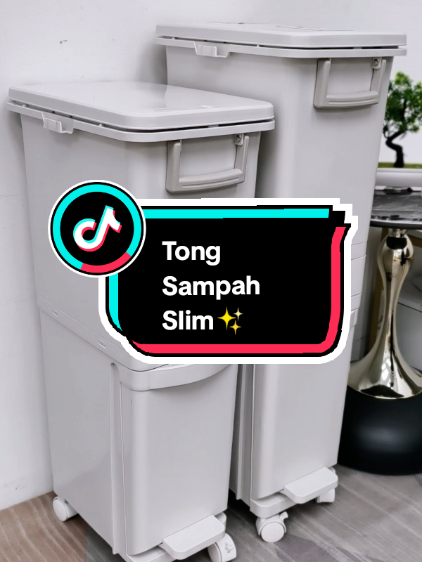 Patutla ramai yang mencari tong sampah slim ni erk😍 boleh asing jenis sampah, senang kerja korang✨ #tongsampah #aesthetic #jimatruang #rubbish #dapur 