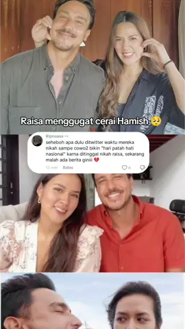 Raisa menggugat cerai Hamish daud 🥺 #raisaandriana #raisa #raisamenggugatceraihamish #raisahamish  #hamishdaud 
