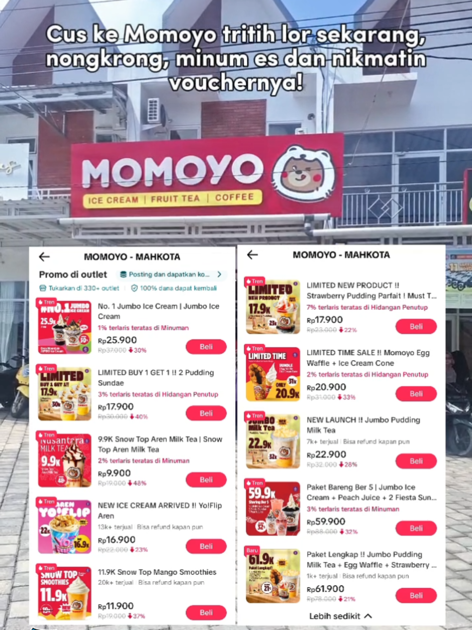 Momoyo Mahkota, Tritih Lor Cilacap udah buka gaessss... #momoyo #momoyomahkota #momoyocilacap #momoyomahkotacilacap #momoyoicecream 