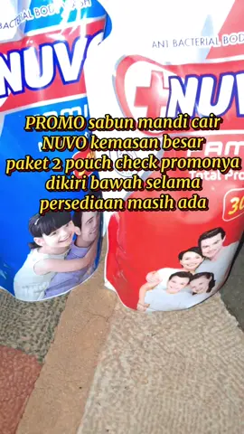 PROMO sabun mandi cair NUVO yang ukuran besar paket pouch check promonya dikiri bawah selama persediaan masih ada #sabunmandi #sabunmandicair #nuvo #modalkontendoang #sipalingaffiliate 