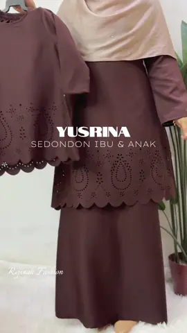 cantikkan kurung YUSRINA ni😍 lagi lagi warna rich brown ni dah boleh sedondon dengan anak🫶🏻 Material pun selesa pakai harian🥰🫶🏻 #BajuKurungLaserCut #LaserCut  #TikTokFashion #BajuKurungMurah  #sedondonibuanak 