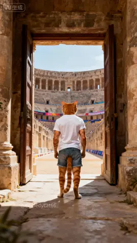 Part 2,The orange cat’s comeback paid off.#cat #aicat #orangecat 