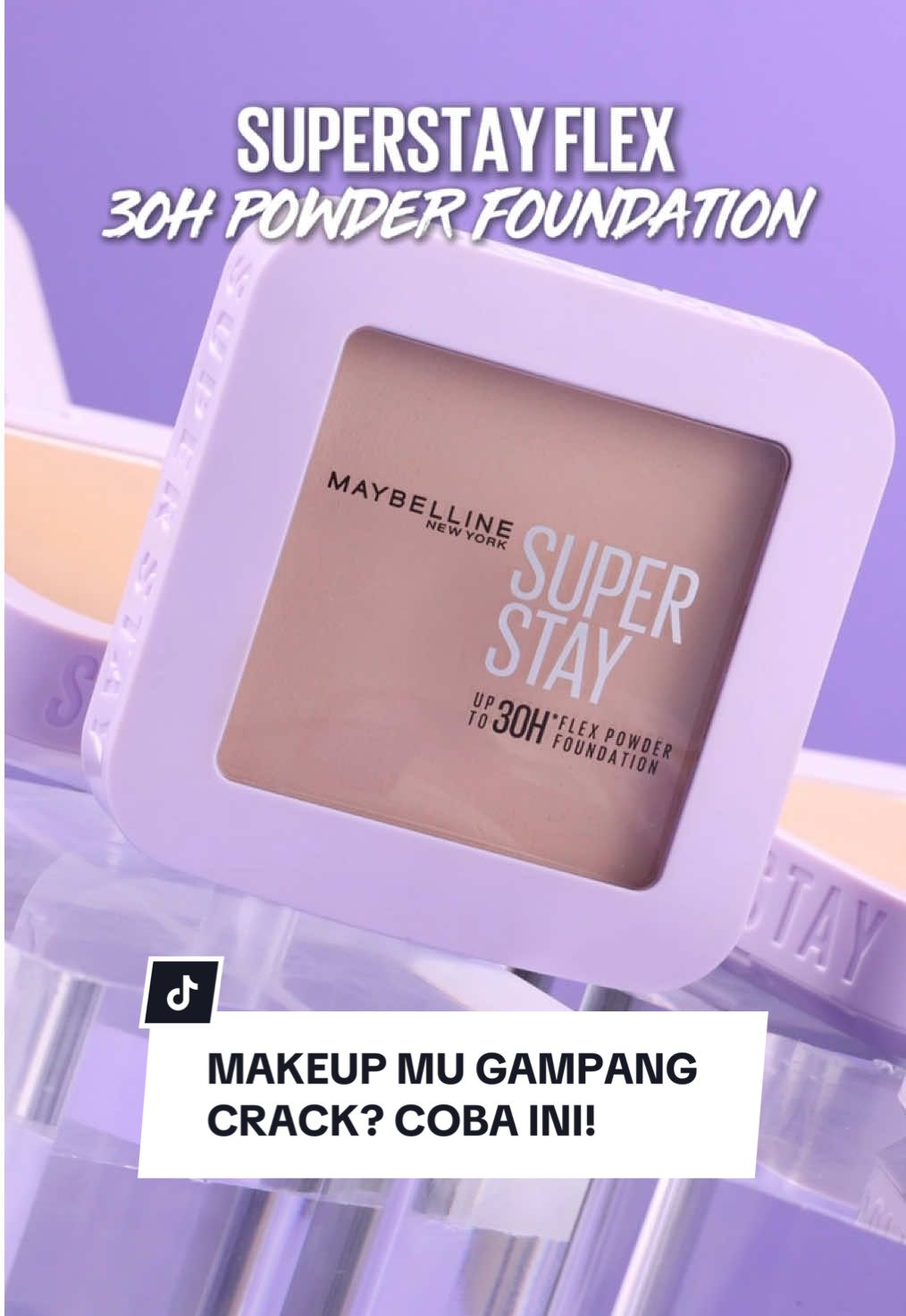 Complexion kamu gampang crack?!😣 Move on ke Superstay Flex Powder Foundation sekarang! Powder ringan tapi full coverage, flawless, anti ngecrack sampe 30 jam😍 Siap punya makeup flawless? Check out sekarang! #wearemaybelline #superstayflexpowderid 