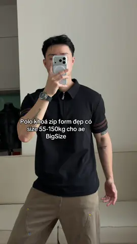 Polo khoá zip form đẹp có size 55-150kg cho ae BigSize