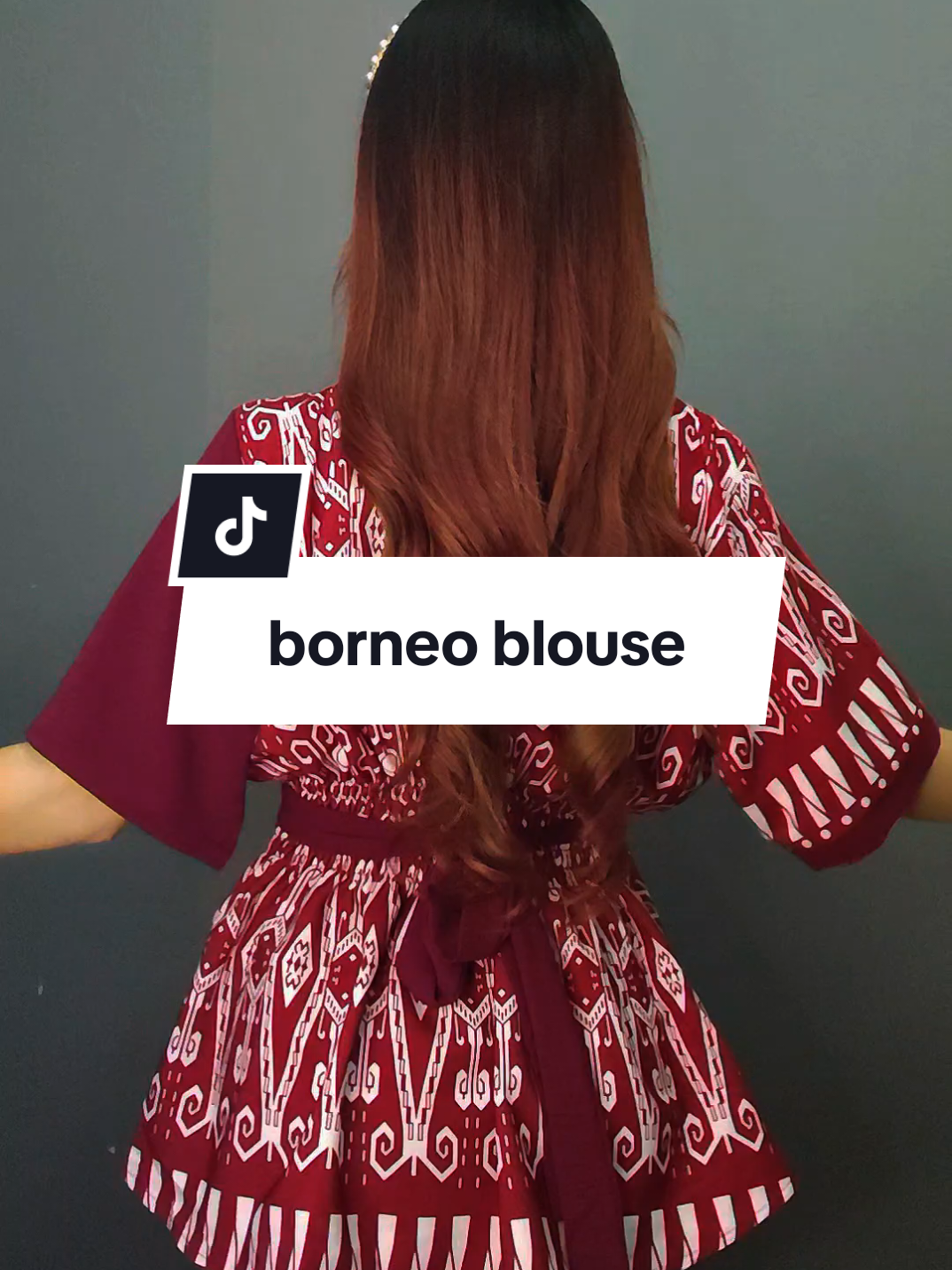 blouse bomeo 2 tone #blouse #blouseborneo #blousewanita #puakumbu #fashion 