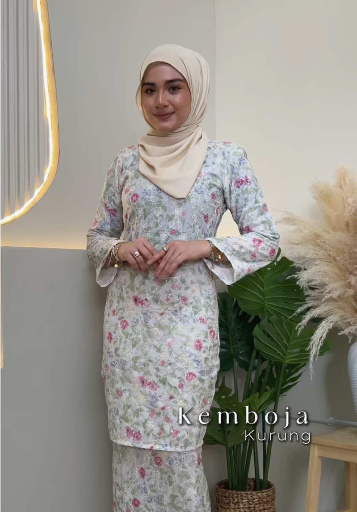 All in one! Baju kurung printed + sulam + sequin 🌸 See you guys soon! ✨💖 #tiktokshopmy #bajukurungmurah #fyp #sulam #fashion 