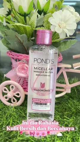 Micellar water yang ngga cuma bersihin makeup, tapi juga mencerahkan!🌸 Pond’s Bright Miracle Micellar Water Rose mengandung Brightening Micellar Technology, Vitamin B3, dan Ekstrak Mawar 🌹 Kulit jadi bersih, cerah, dan lembut tanpa rasa kering 💧 #PondsBrightMiracle #RoseMicellar #GlowingTanpaRibet #masukberanda #fyp 