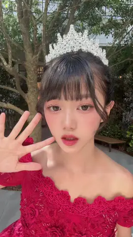 赤ドレスめっちゃ可愛いー(๑♡∀♡๑) プリンセスみたーい✨️ #ここみん #하나마치코코 #ダンス 