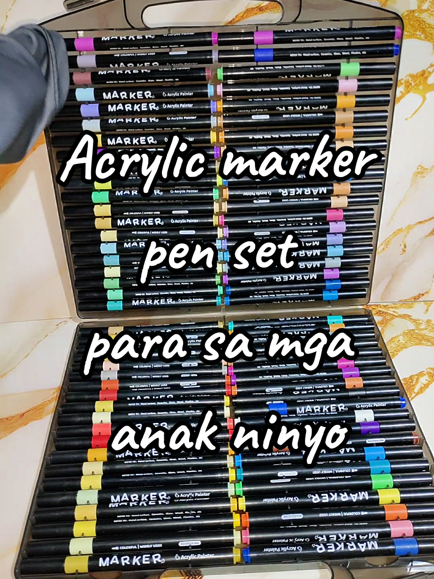 【New Box-Packaged】RG Acrylic Marker pen set  #acrylicmarker #penset #markerpen #markerset #fyp 