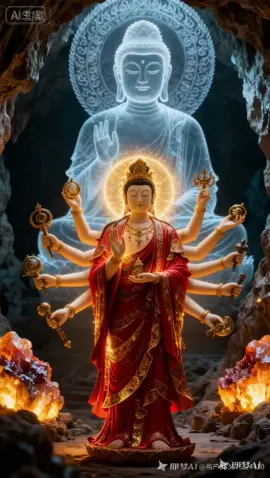 起心动念皆是因，当下所受皆是果，世人不知有因果，因果何曾绕过谁，人生之苦，苦在执着，人生之难，难在放下，一念执着，万般皆苦，一念放下，便是重生。 #智慧#观世音菩萨 #千手観音 #正能量 #佛教文化 