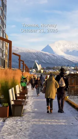 Listen to the sound of crisp winter!  On early Tuesday morning, more than 20 centimeters of snow were recorded in Tromso — we haven't seen this much snow this early in the season for over 30 years, all the way back to 1993. A fantastic day with beautiful weather from beginning to end.❄️❄️❄️