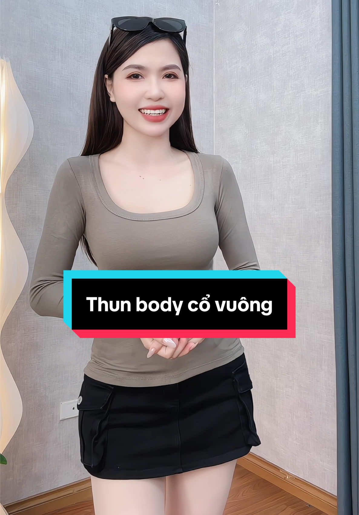 Thun body cổ vuông xinh lắm #tranghaycuoi #thunbody #thuncottonmin #thunbodycovuong 