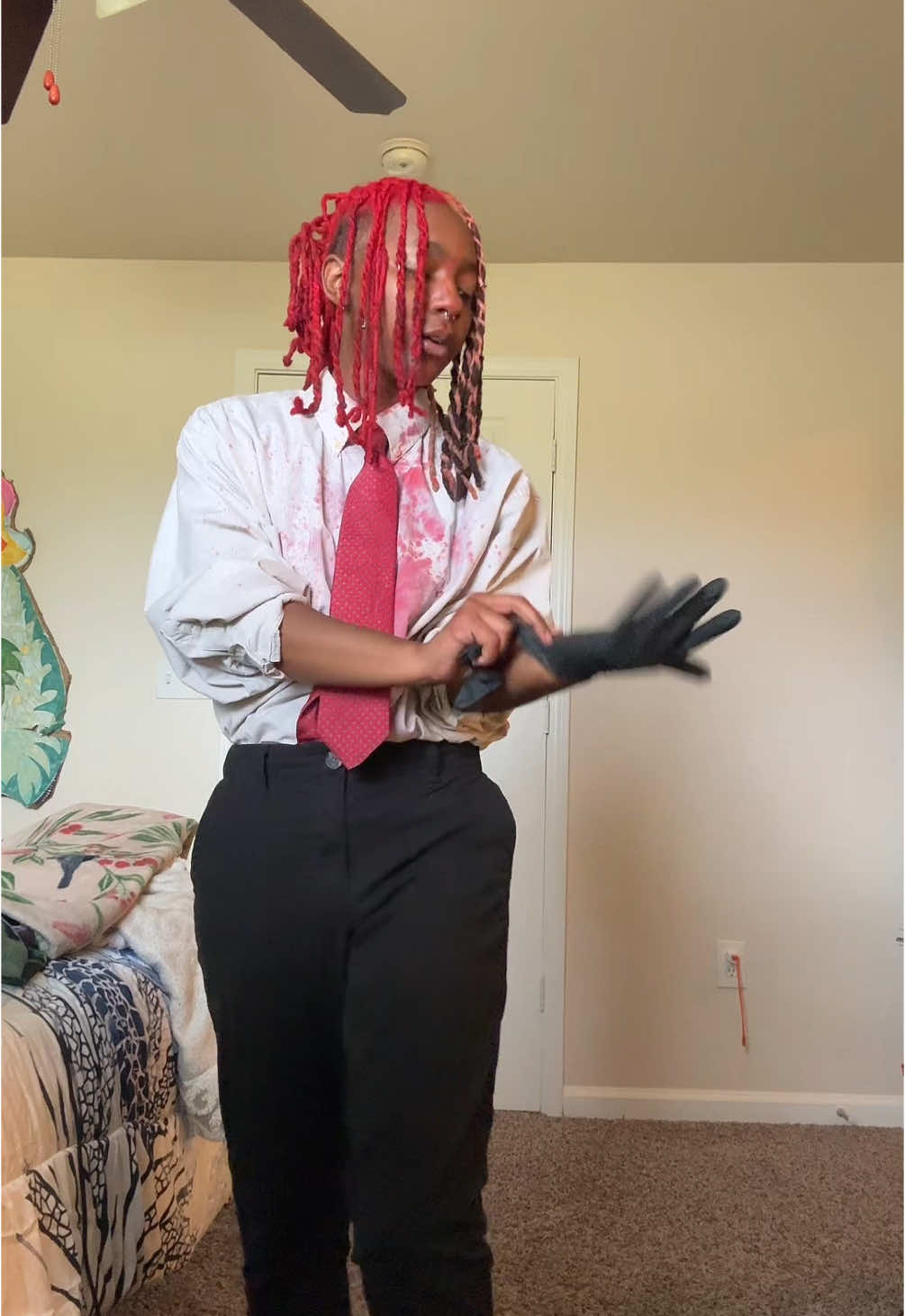 day1 halloweek 🥁🥁🥁 Patrick Bateman 🪓🖤🩸 #fyp #americanpsycho #patrickbateman 