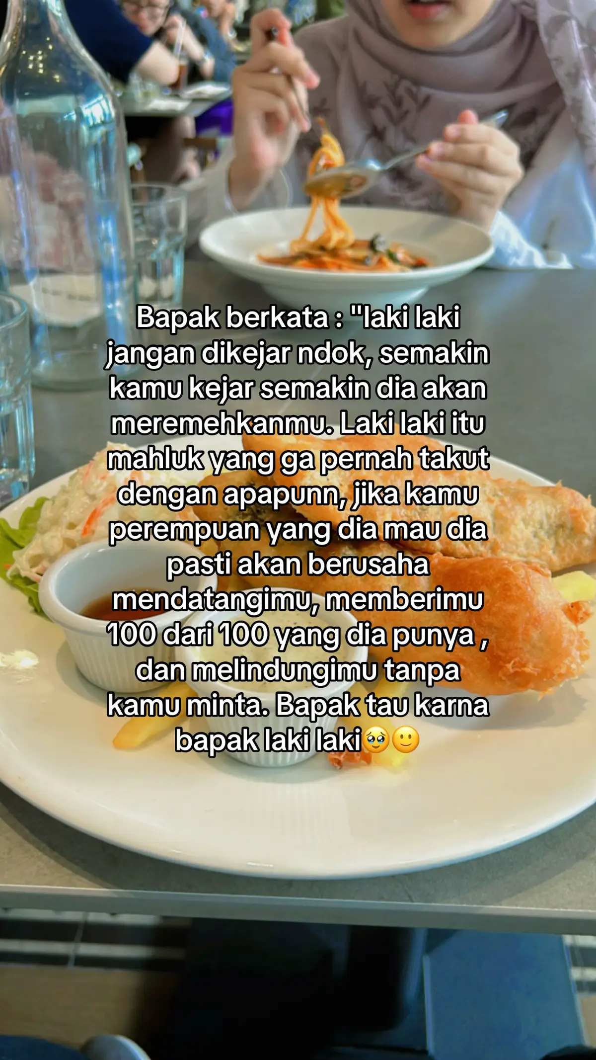 Dunia sekeras ini jadi tenang karna ada papah🥹🥰 #bapak #firstlove #usaha 